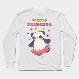 Happy princess panda Long Sleeve T-Shirt